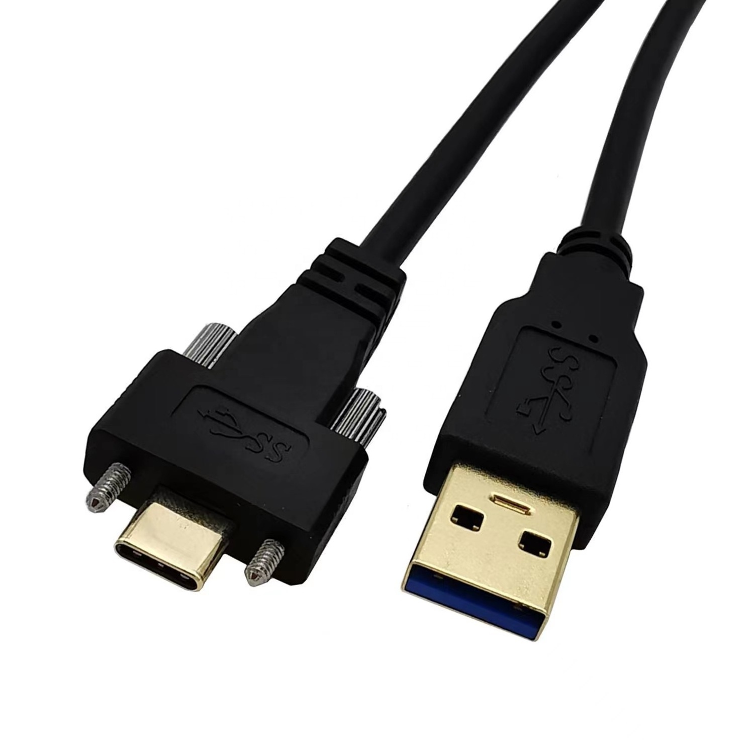 Usb 3.0 Male to Usb 3.1 Type-C male Screw Locking Usb C Panel Mount Type C Cable