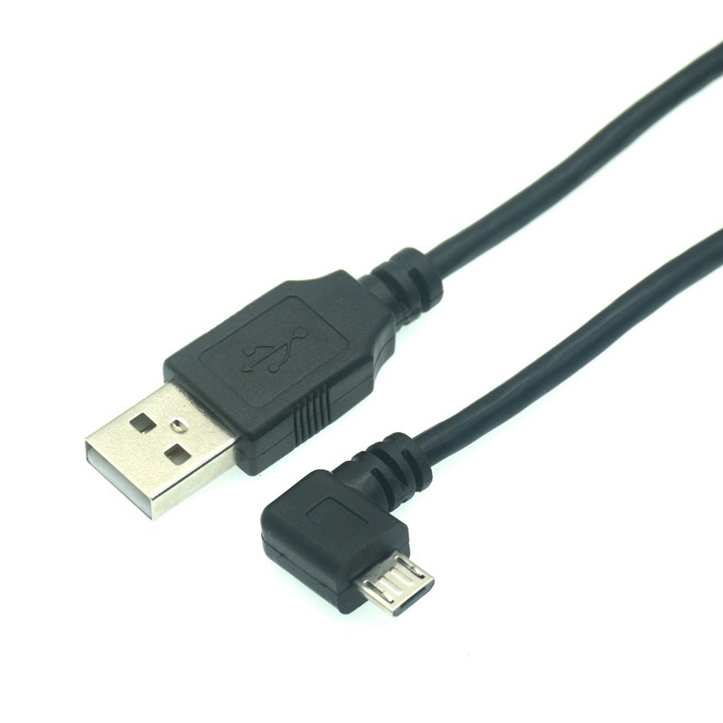 90 degree right angle micro usb male to awm 2725 usb 2.0 cable