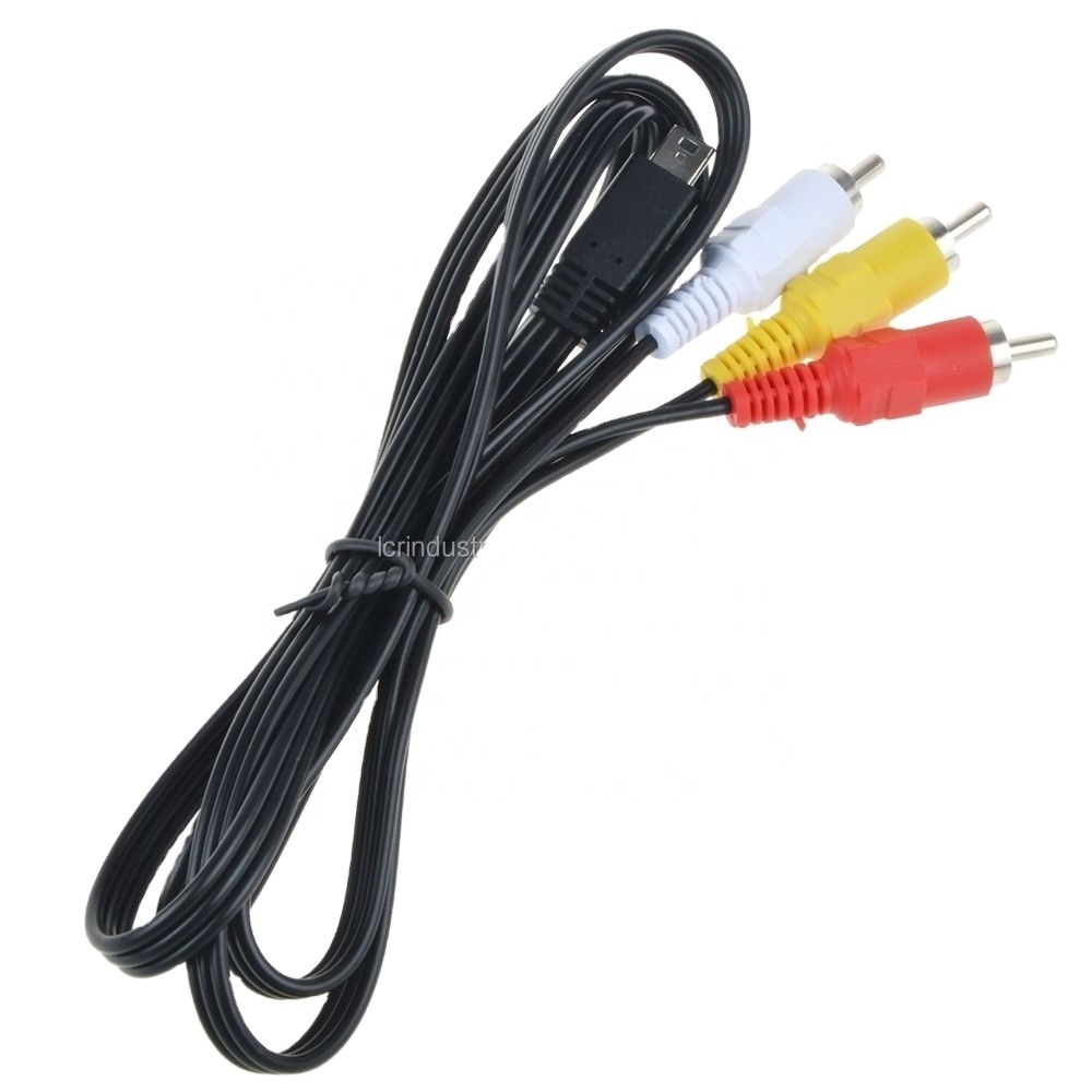 Mini USB to 3 RCA Camera Video Audio AV Cable for Canon