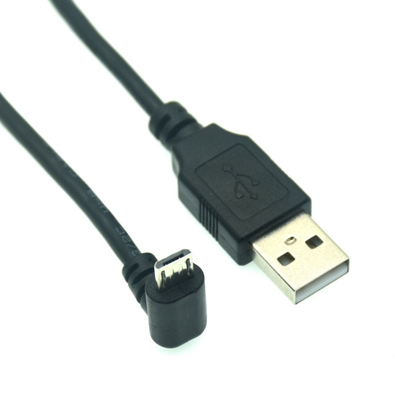 90 degree right angle micro usb male to awm 2725 usb 2.0 cable