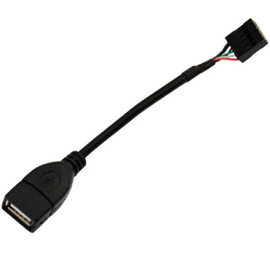 USB 2.0 A Female to Dupont 9 Pin 2.54mm Female Motherboard Cable Cord