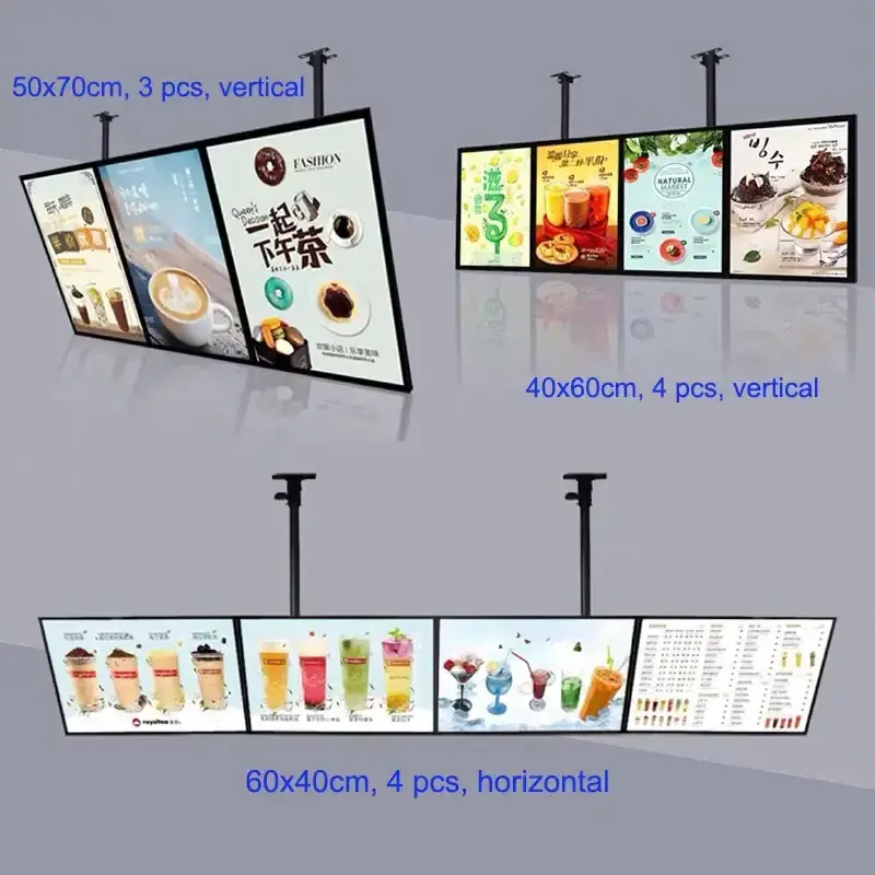 Aluminum Slim Led Light Box picture frame led light box