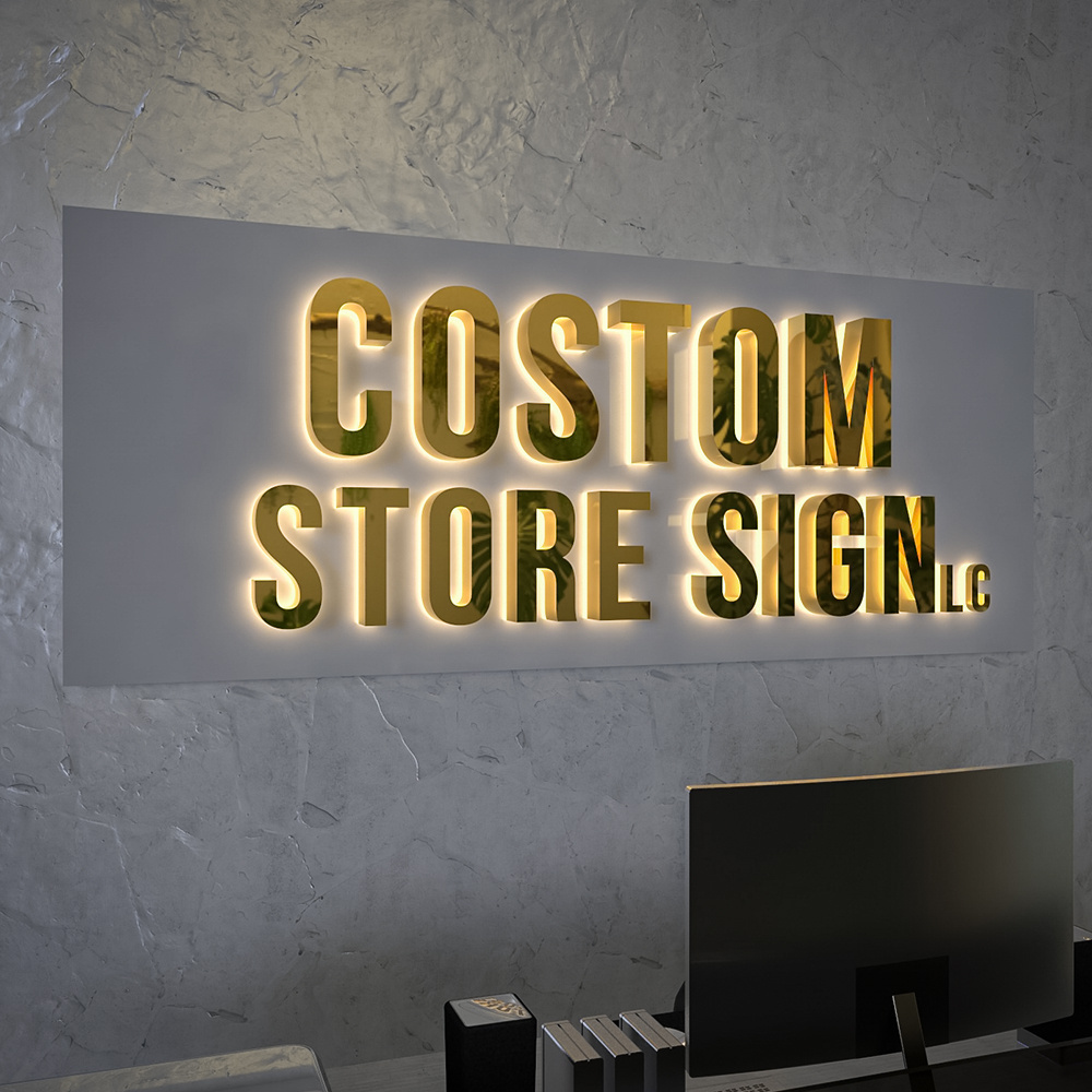 Shop Name Board Designs Acrylic Signs backlit letters smoke shop custom led sign for Business Sign outdoor