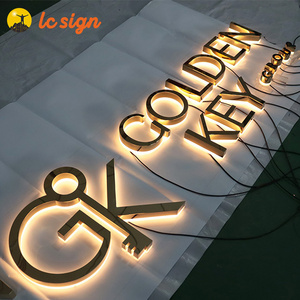 High quality led letter sign with stainless steel illuminated sign  for outdoor advertising signboard