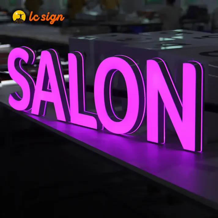 Custom led sign logo outdoor 3D store front led letter open sign outdoor channel letter for business logo acrylic signage