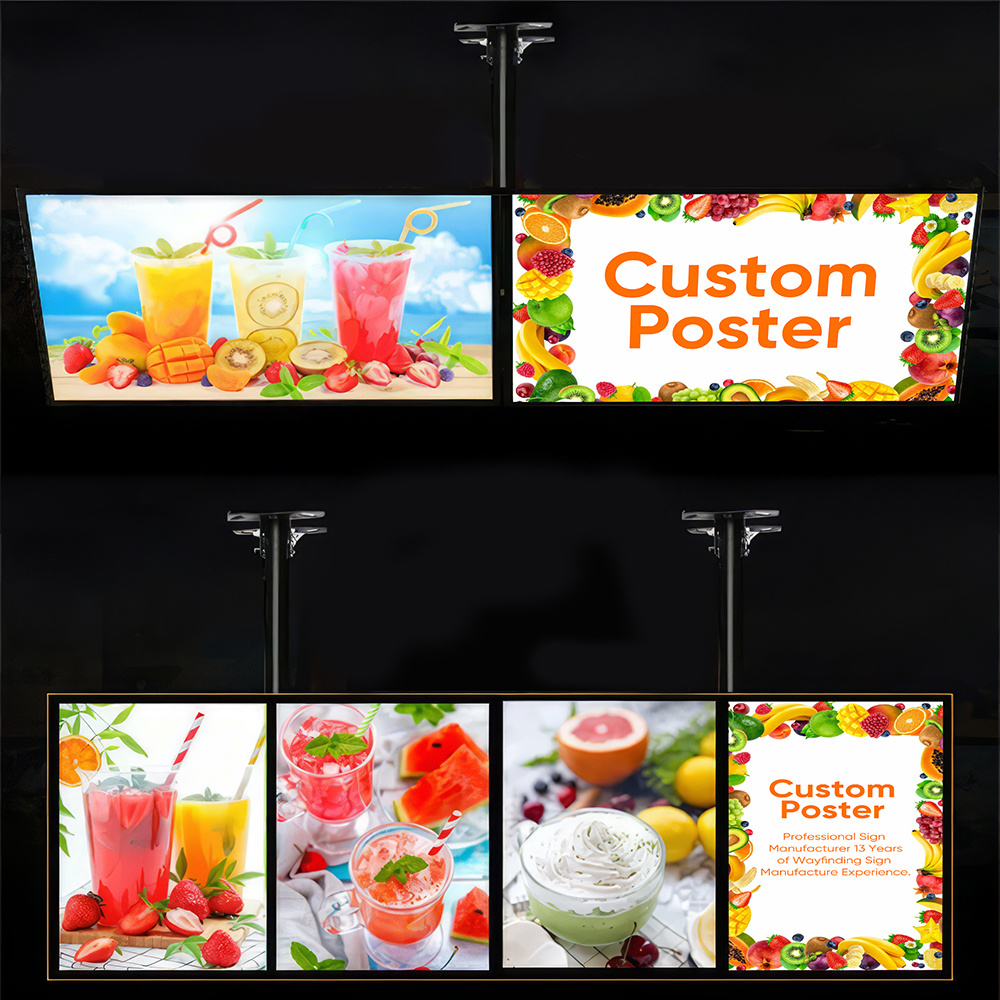 Shop Outdoor ultra thin Light Box Illuminated Advertising Sign Board Led slim light box Picture Frames For Advertising Display