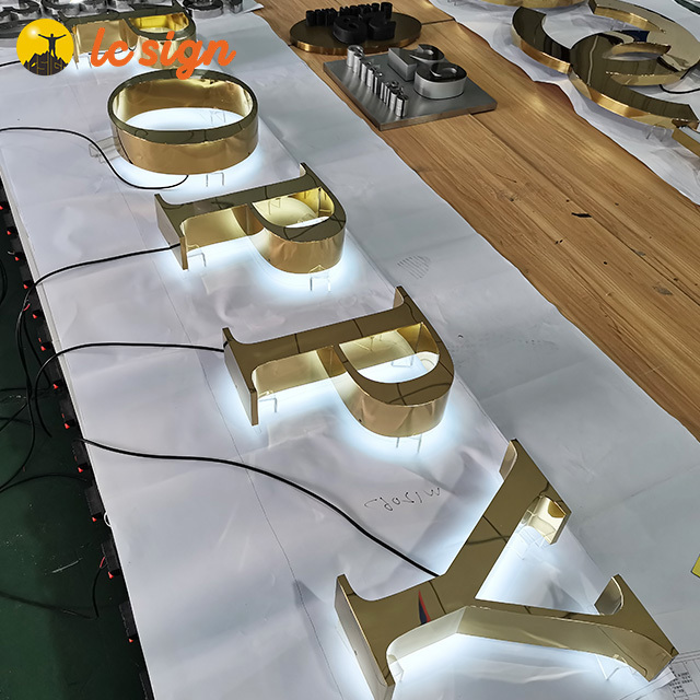 led sign channel letter outdoor wall stainless steel metal backlit indoor signage 3d acrylic led letter sign