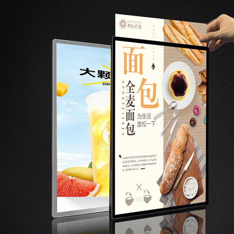 Outdoor indoor advertising super slim light box  crystal LED light box for advertising  light box