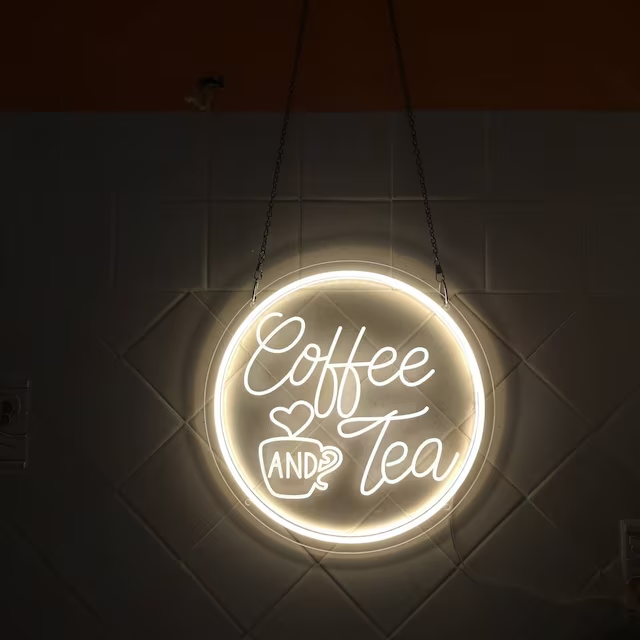 New Design Custom Caffe Tea Neon Sign 12V Led Neon Light Sign