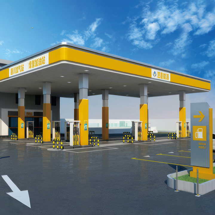 Wholesale Design Customize Install Gas Station Petrol Station Gasoline Station Led Luminous With High Quality And Low Price