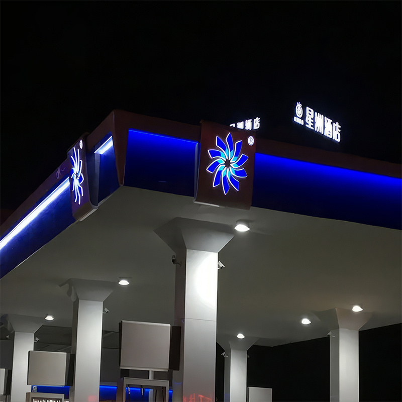 Petrol Station Equipment Gas Station Led Luminous Advertising Pylon Sign Gasoline Station Canopy Wayfinding signs