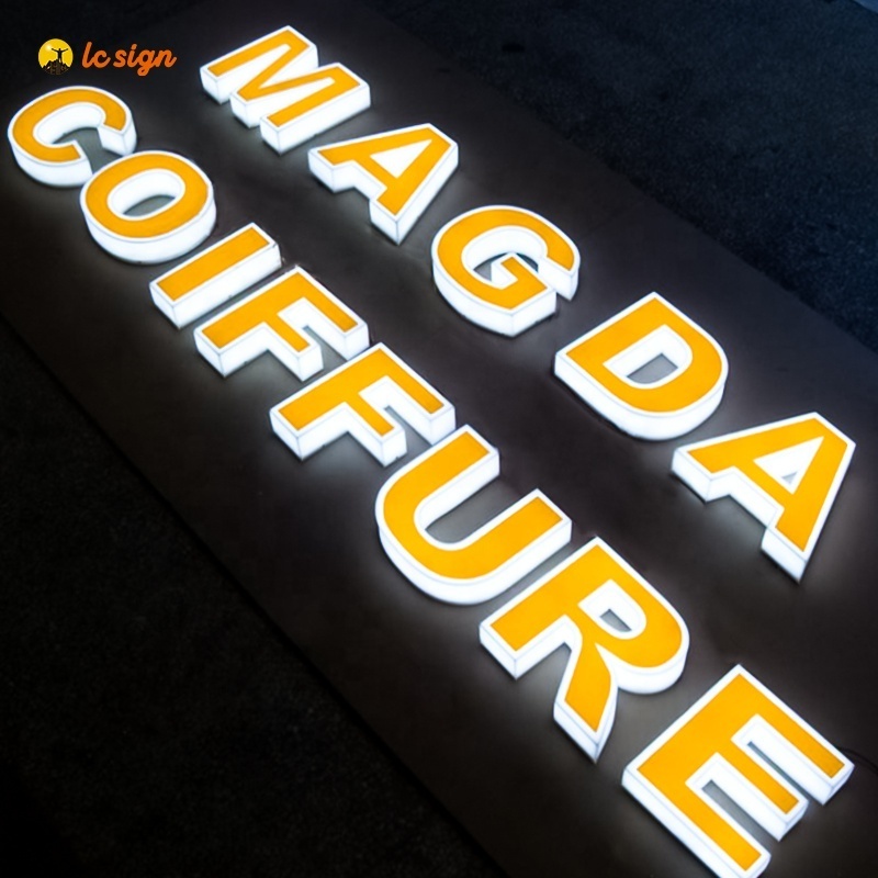 3D Logo Advertising Illuminated Aluminum Sign Acrylic Sign Board for Outdoor Sign