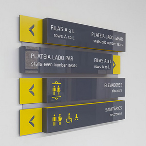 Manufacturer Custom Hotel Indoor Directional Wayfinding Signs Building Floor Signage For Shopping Mall