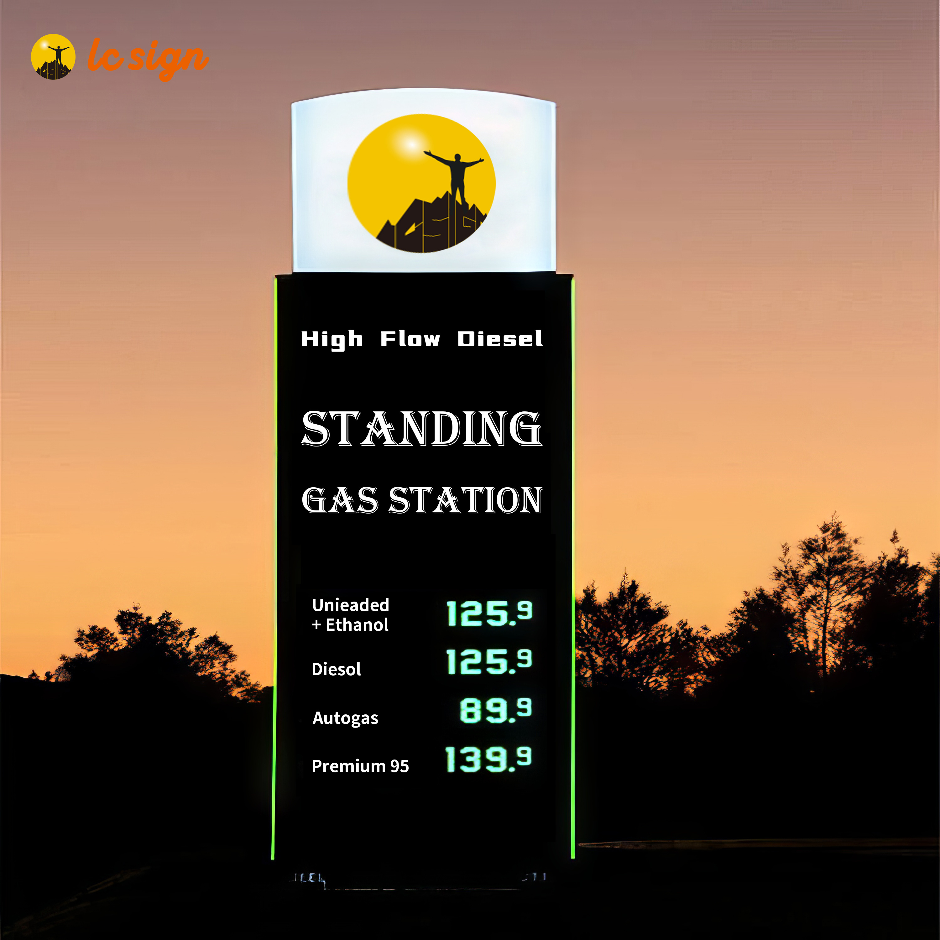 Custom Design Advertising Steel Monument Directional outdoor illuminated led pylon sign advertising ill Illuminated Signboard