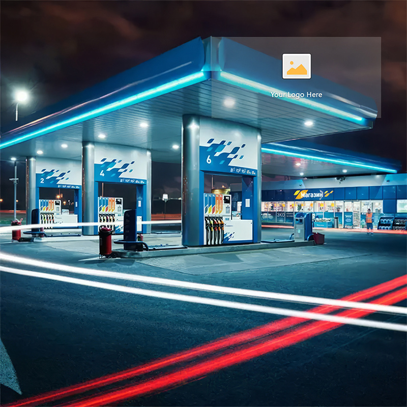 Petrol Station Equipment Gas Station Led Luminous Advertising Pylon Sign Gasoline Station Canopy Wayfinding signs