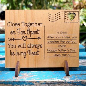 fathers day gifts Wooden Postcard - Wood Cut Card