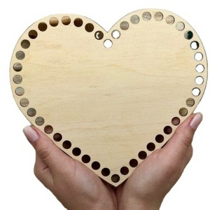 custom shape crafts wood laser cutting Heart item blanks base plates engraved wooden laser blanks