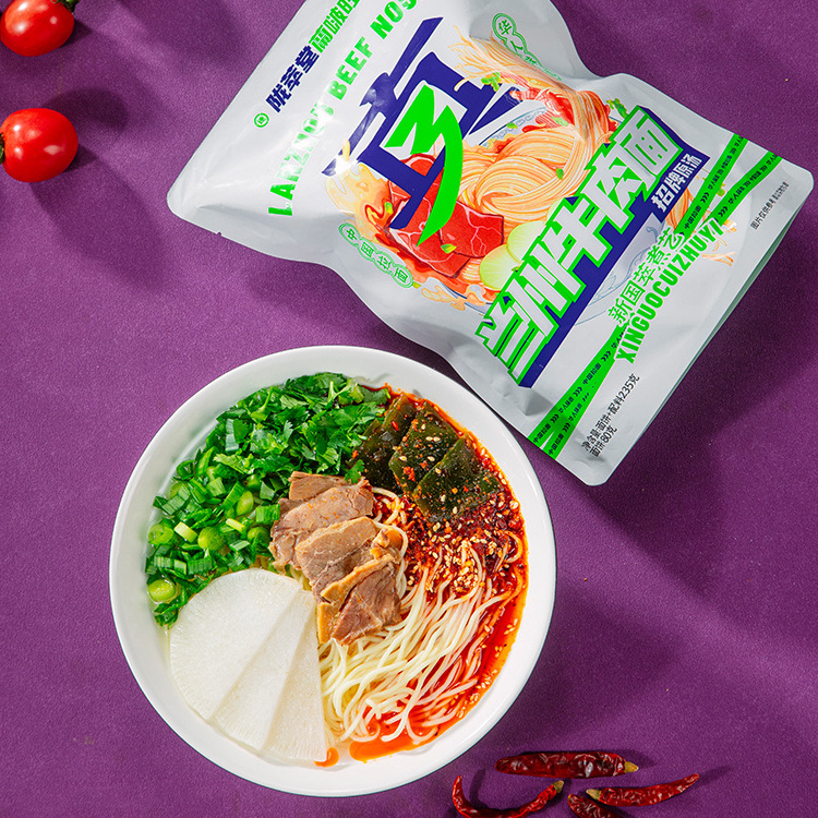 Chinese instant noodles cheap clear soup  healthy and varied flavor beef flavor instant noodles