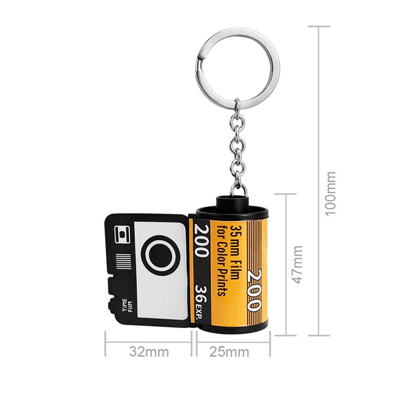 Photo Picture Souvenir Gift Custom Film Camera sublimation film roll polaroid camera keychains for Mother's Day Gift