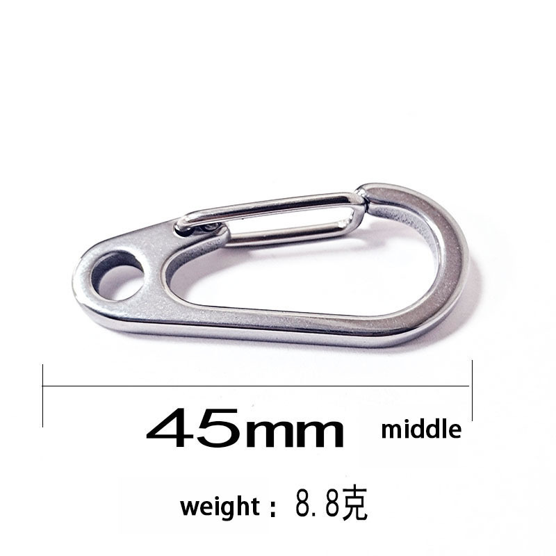 Stainless Steel Keychain Hook Snap Hook Rotating Carabiner Key chain Clip Spring Swivel Snap Hooks with ring accessories