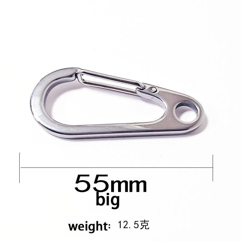 Stainless Steel Keychain Hook Snap Hook Rotating Carabiner Key chain Clip Spring Swivel Snap Hooks with ring accessories