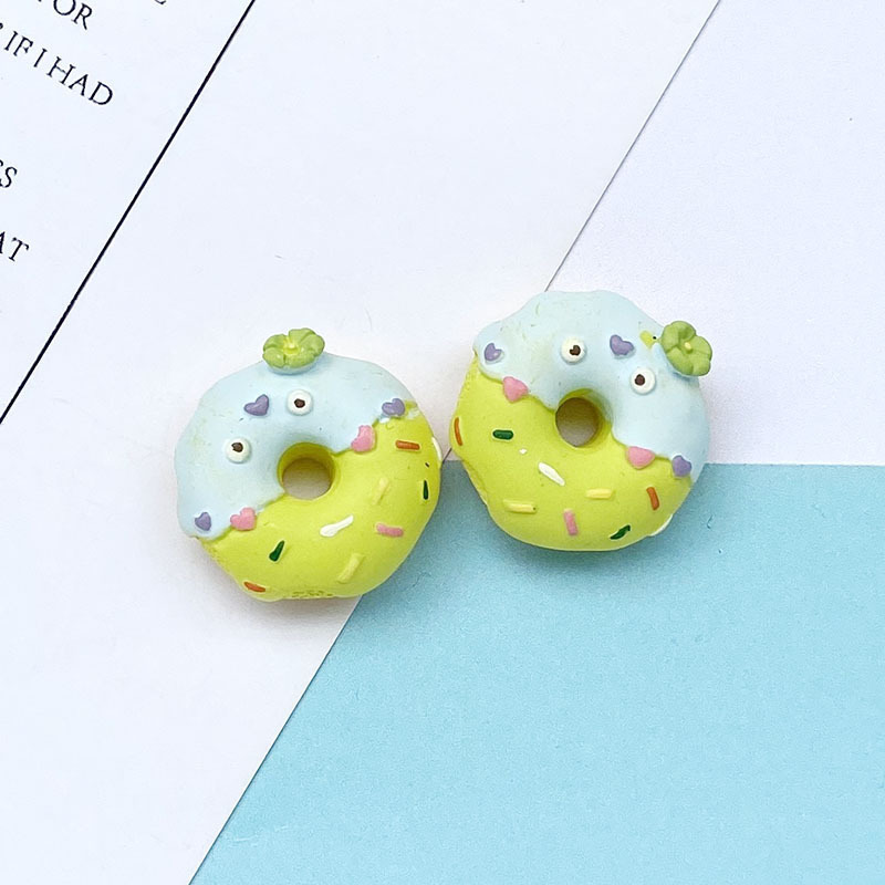 Wholesale Mixed donut Resin Charms DIY Findings Earrings Artificial Jewelry phone case Key chain Accessories resin crafts patch