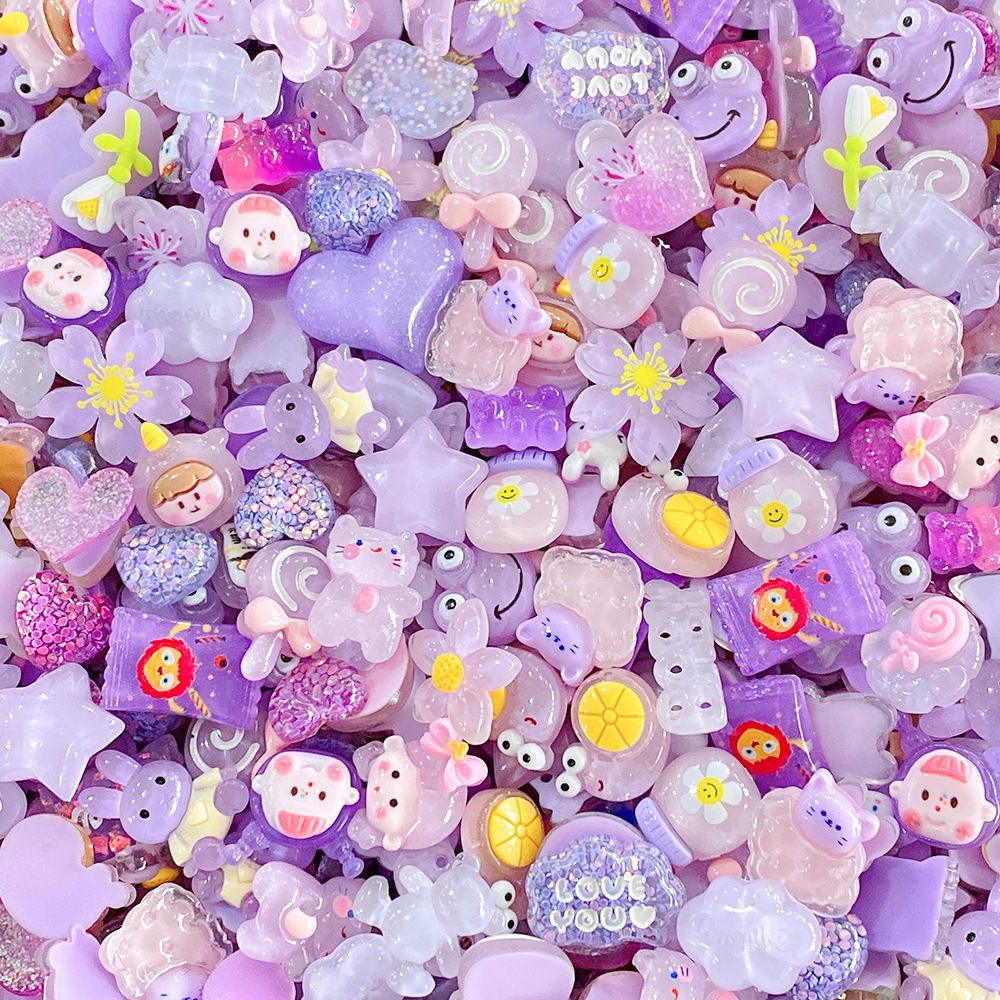 Cute Candy Cartoon Wholesale Kawaii Resin Flatback Cabochon Charms For Jewelry Making DIY Hair Pin Phone Case Slime Craft Toys