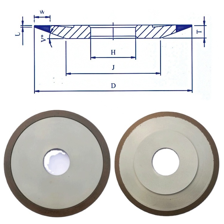 Resin Bond diamond wheels single hypotenuse diamond impregnated grinding wheels for tungsten