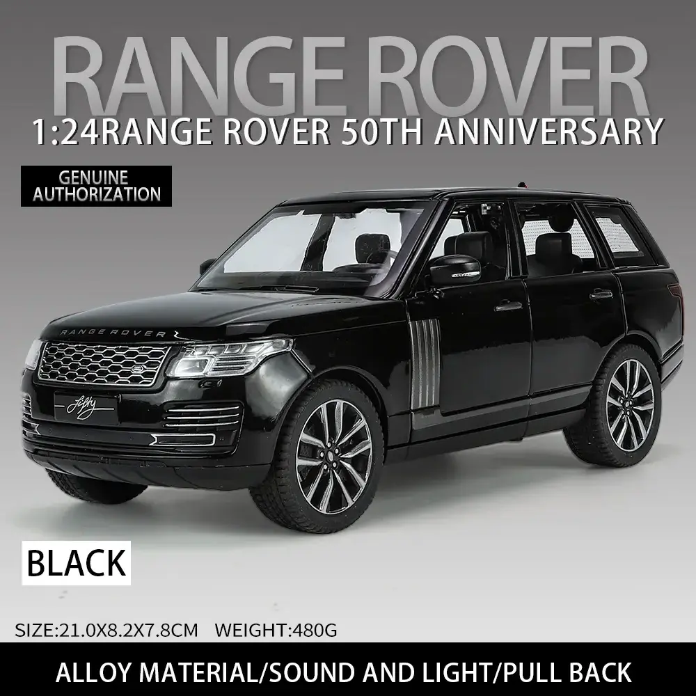 1/24 Range Rover 50th Anniversary  Alloy Model Car Die-cast Toy Car Simulation Vehicle Model Sound-light Boy Gift