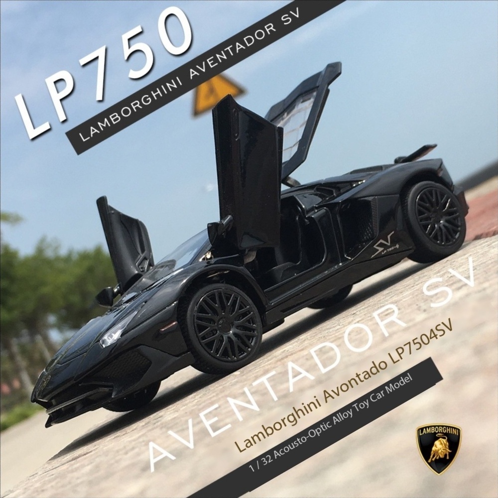 LP750 1:32 Lambor-ghini Car Alloy Sports Car Model Diecast Sound Super Racing Lifting Tail Hot Car Wheel For Gifts