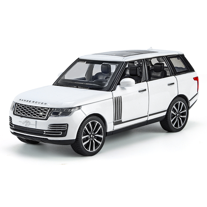 1/32 Range 50th Off road vehicle SUV Diecast Rover Car Model Door Open Sound And Light Children's Toy Boy Collection Gift