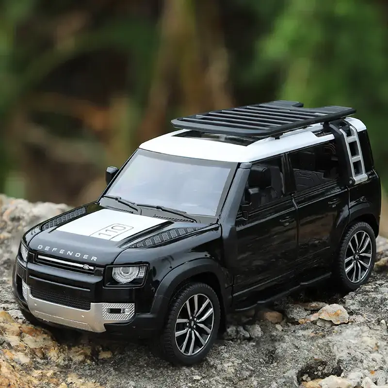 1/24 Land Defender 110 Off-Road Alloy Model Cars With Sound And Light Rover When Opening The Door Kids Toy Gift