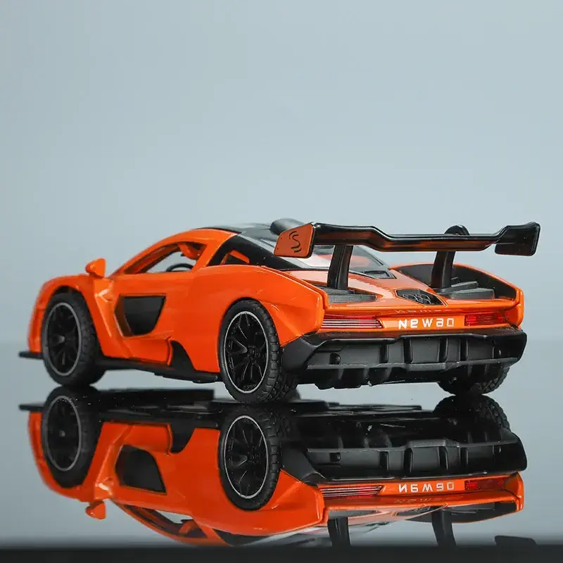 1/32 McLaren SNNA Car Model Toy Diecast Alloy Pullback Simulation Vehicles Sound Light Hot Wheels Car Toys For Children Souvenir