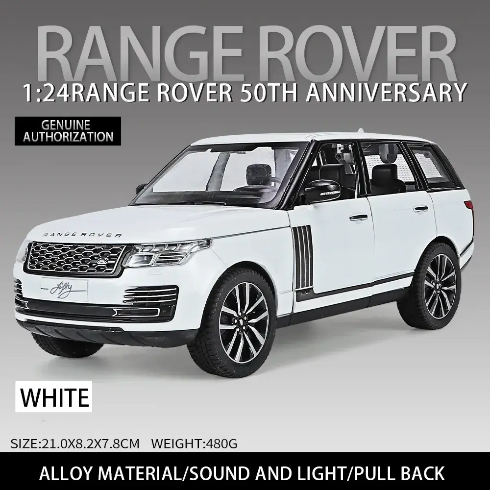 1/24 Range Rover 50th Anniversary  Alloy Model Car Die-cast Toy Car Simulation Vehicle Model Sound-light Boy Gift