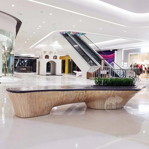 Shopping mall  Fiberglass bench