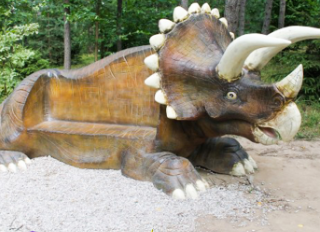 Park entertainment equipment Fiberglass Dinosaur bench