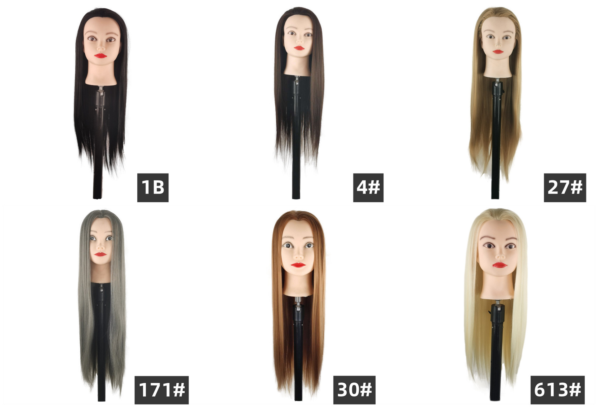 Cheap Synthetic Hair Doll Head Hairdressing Training Model Mannequin Hairdressing Training Heads