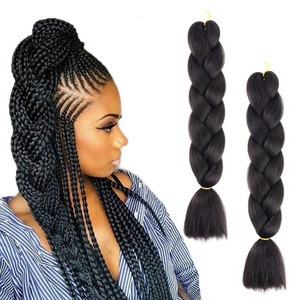 Synthetic Braiding Hair Extensions Manufacturer Wholesale High Temperature Fiber Jumbo Braid Expression Braiding Hair in Factory