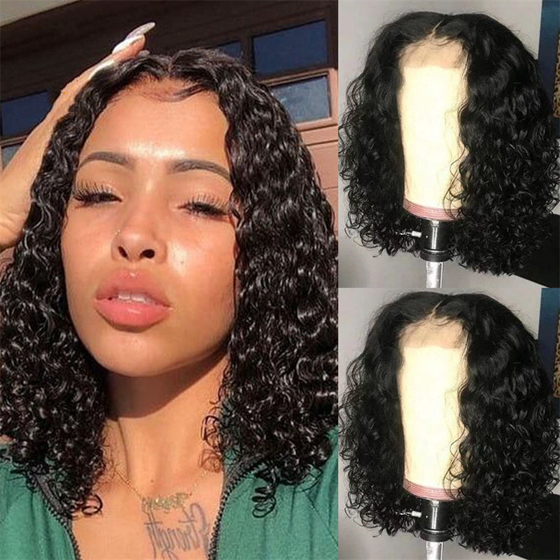 Chinese Suppliers for Human Hair and Synthetic Wigs Afro Kinky Curly Yaki Short Wig for Black Women