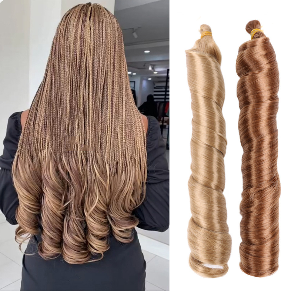 150g 1X 3X Loose Body Wave Pony Style Spiral Curl Crochet Braid French Curls Synthetic Hair Extensions Curly Braiding Hair