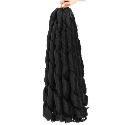 150g 1X 3X Loose Body Wave Pony Style Spiral Curl Crochet Braid French Curls Synthetic Hair Extensions Curly Braiding Hair