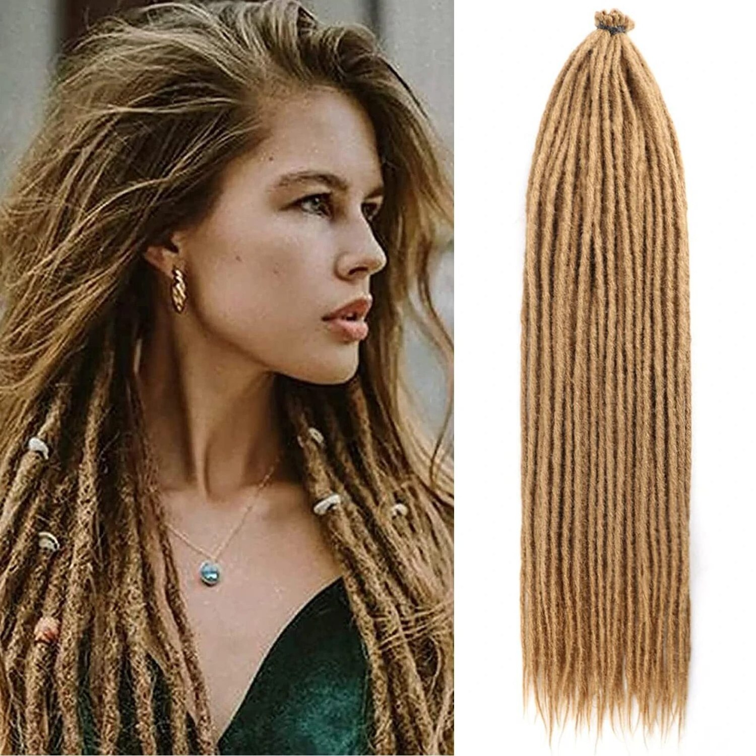 100% Handmade 36'' Long Soft Afro Kinky Crochet Dreads Hair Reggae Hip-hop Ombre Artificial Locs Dreadlocks Extensions