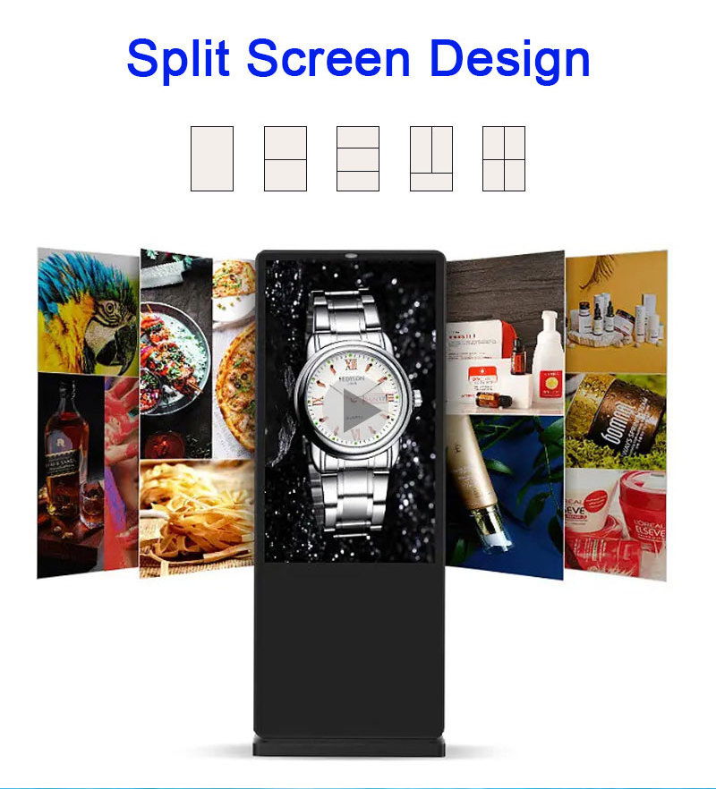 32 Inch floor standing Indoor Advertising Display Touch screen Kiosk Digital Signage And Displays video screen