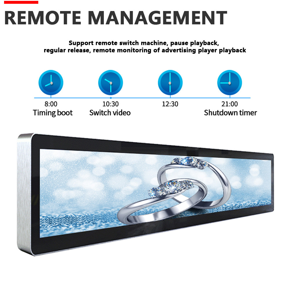 Stretched Bar LCD Advertising Display/ads Player Commercial Bar LCD Display