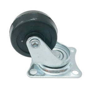 2" Swivel Caster Wheels Rubber Base with Top Plate & Bearing Heavy Duty