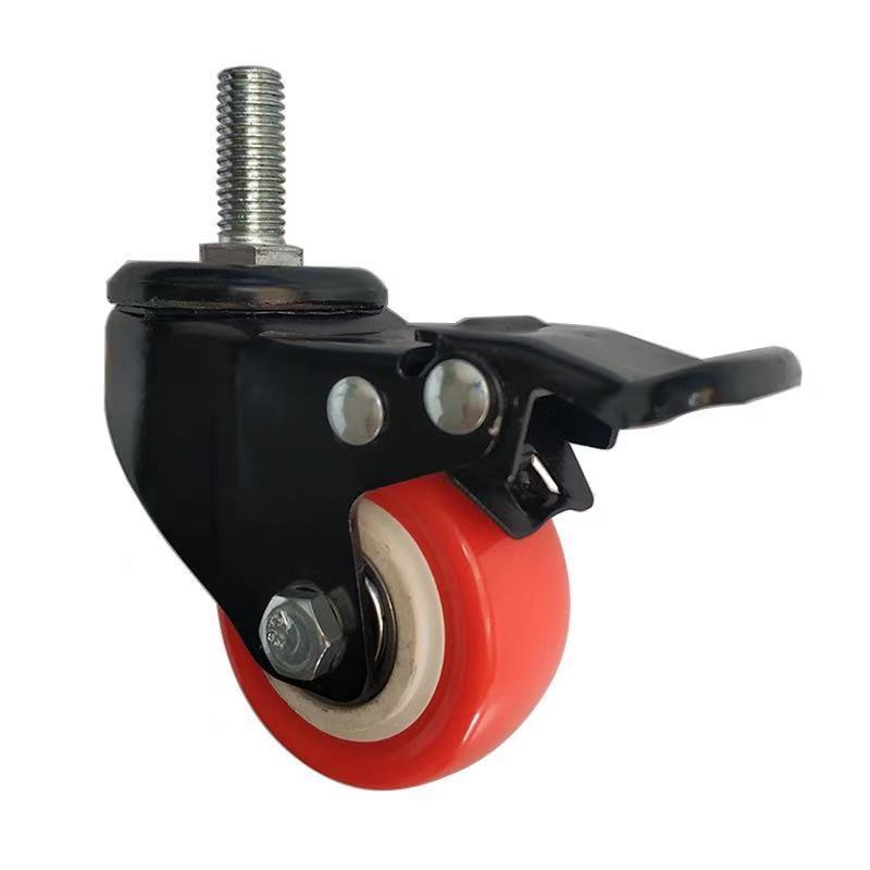 Hot Sale Swivel Plate Castor Wheel black roller Industrial Furniture wheel PVC caster