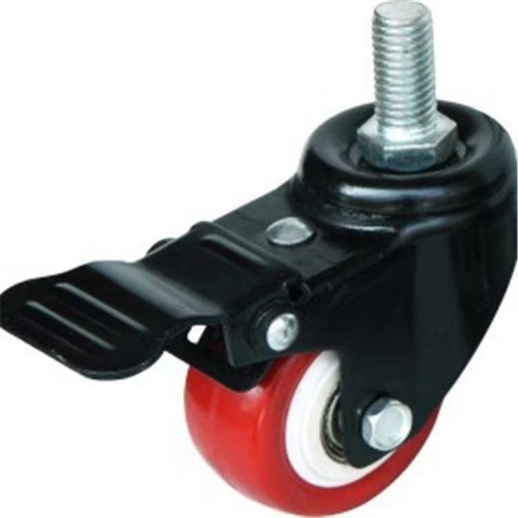 Hot Sale Swivel Plate Castor Wheel black roller Industrial Furniture wheel PVC caster