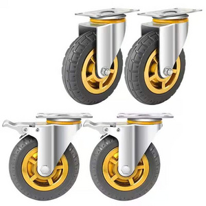 High Quality 4 5 6 8 Inch Swivel Industrial Trolley rubber Caster Wheels