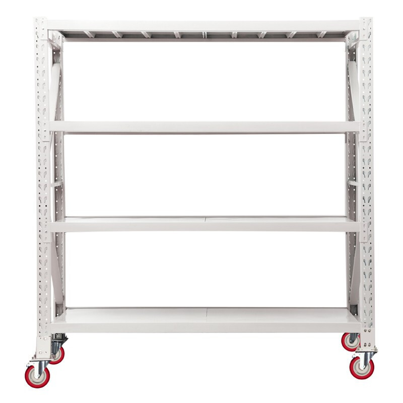 High Quality Movable  Garage Wire Shelf Metal Shelving Unit Heavy Duty Rack With Wheels