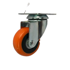 Swivel Plate PVC wheel with Brake  Heavy Duty Pp Core Pu Caster Wheel Furniture Metal Caster Wheel